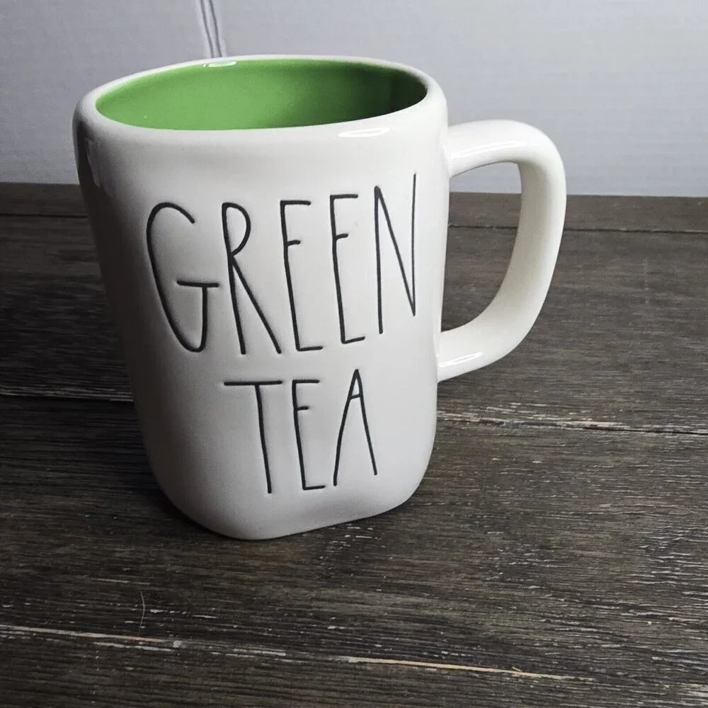 Rae Dunn Artisan Green Tea Mug Green Interior Magenta Farmhouse
